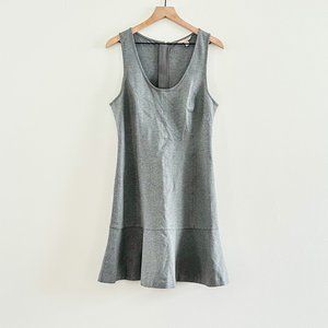 Banana Republic Size 12 Racerback Sleeveless Gray Dress